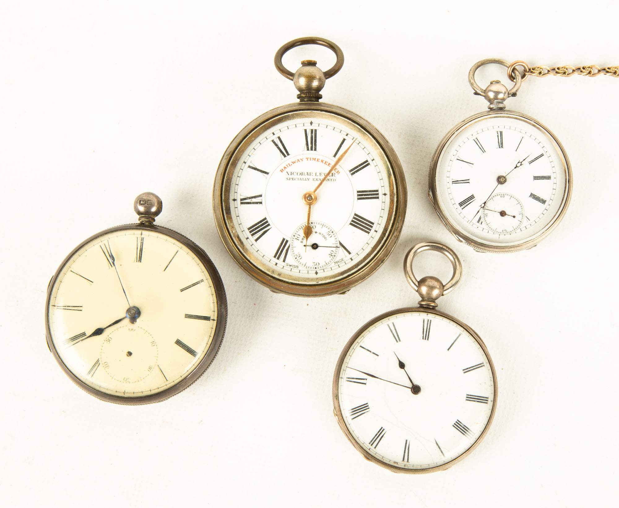 Four Coin Silver 19th Century Pocket Watches | Cottone Auctions