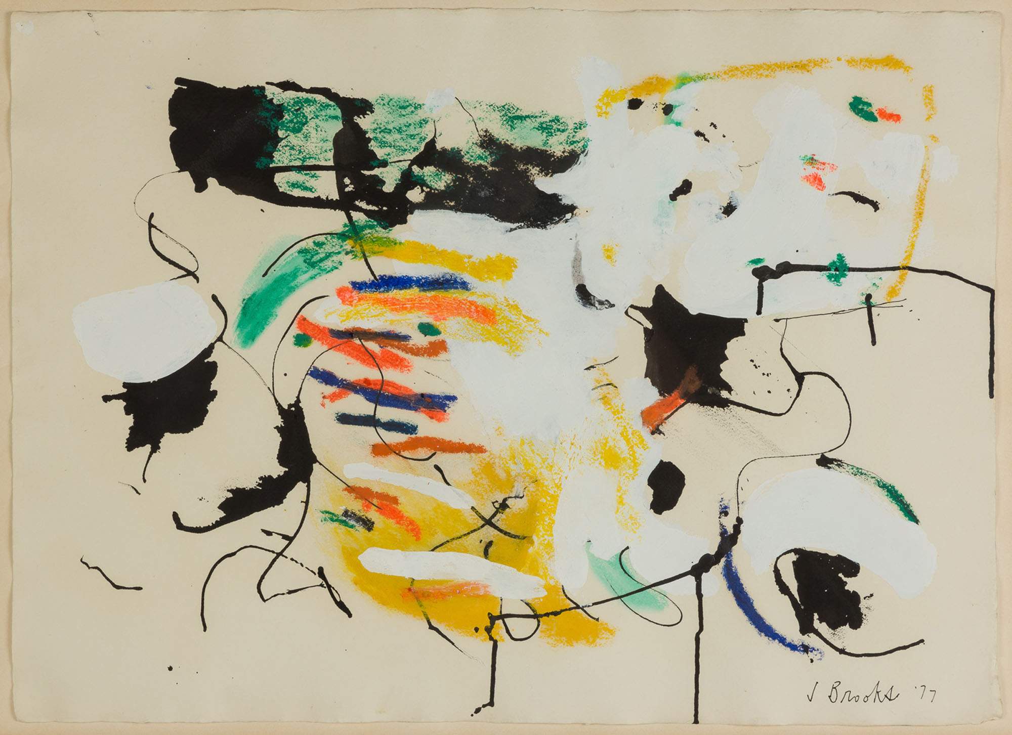 James Brooks (American, 1906-1992) Mixed Media | Cottone Auctions