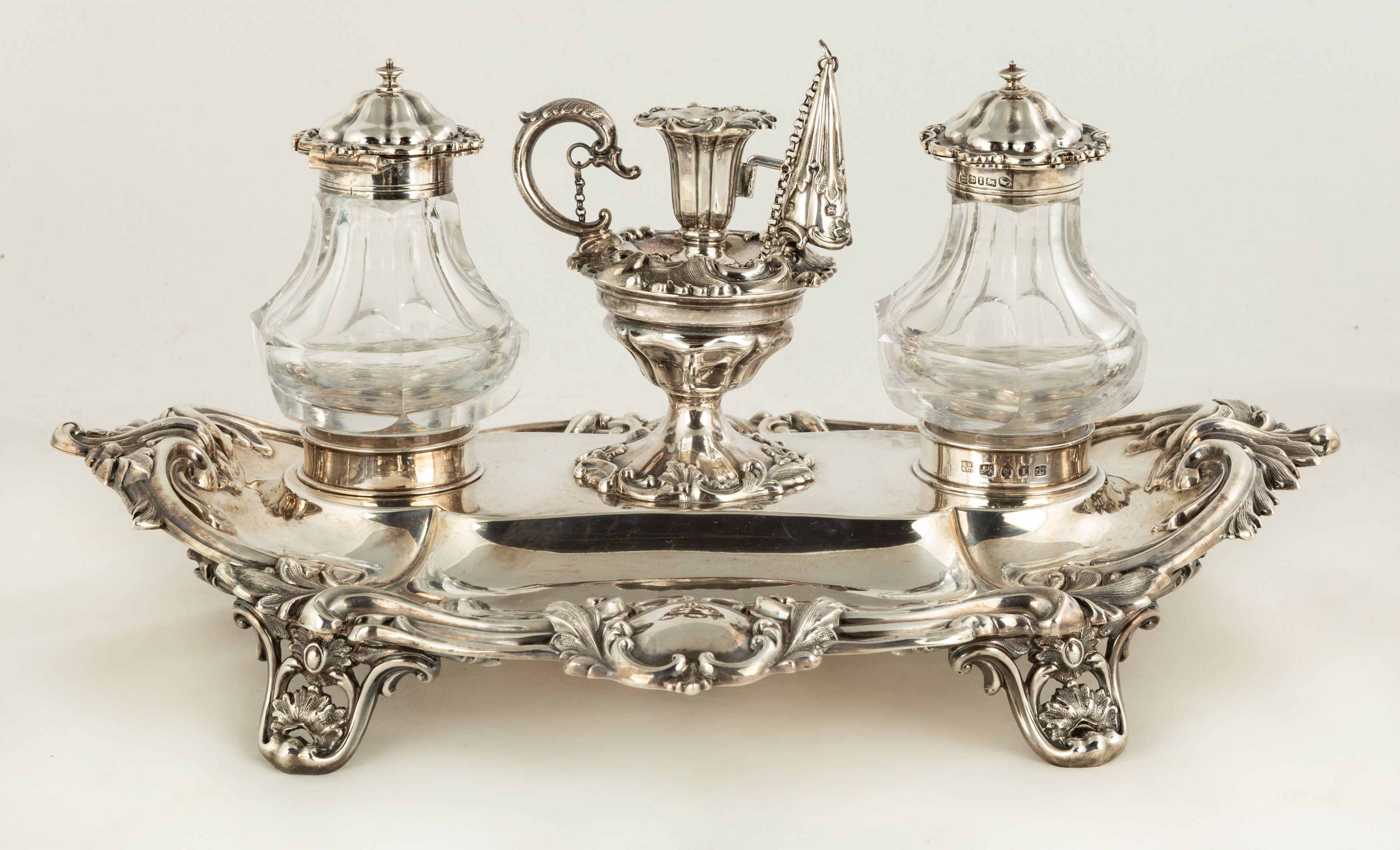 Sterling Silver and Crystal Desk Set | Cottone Auctions