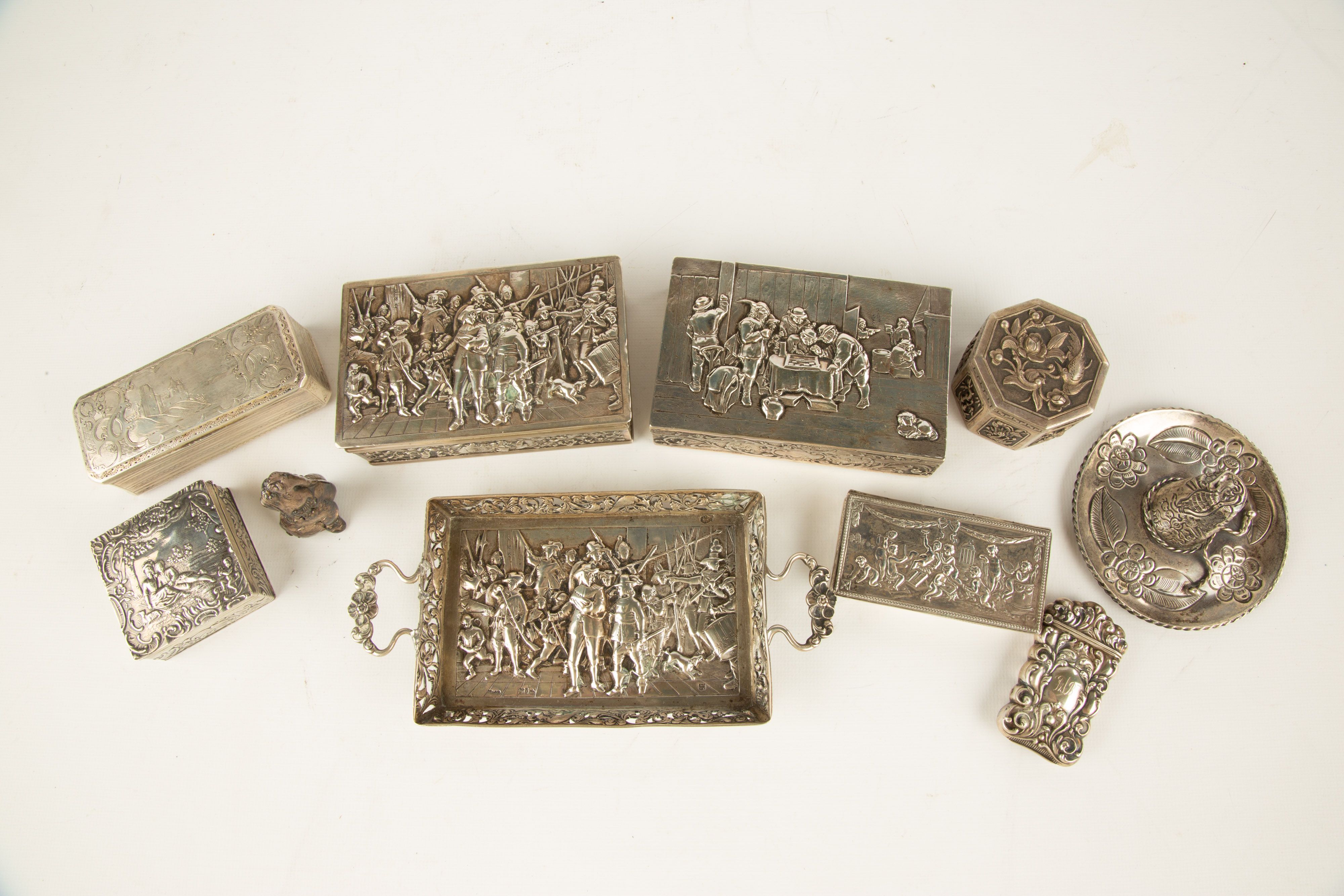 Various Silver Boxes, Trays, etc. | Cottone Auctions