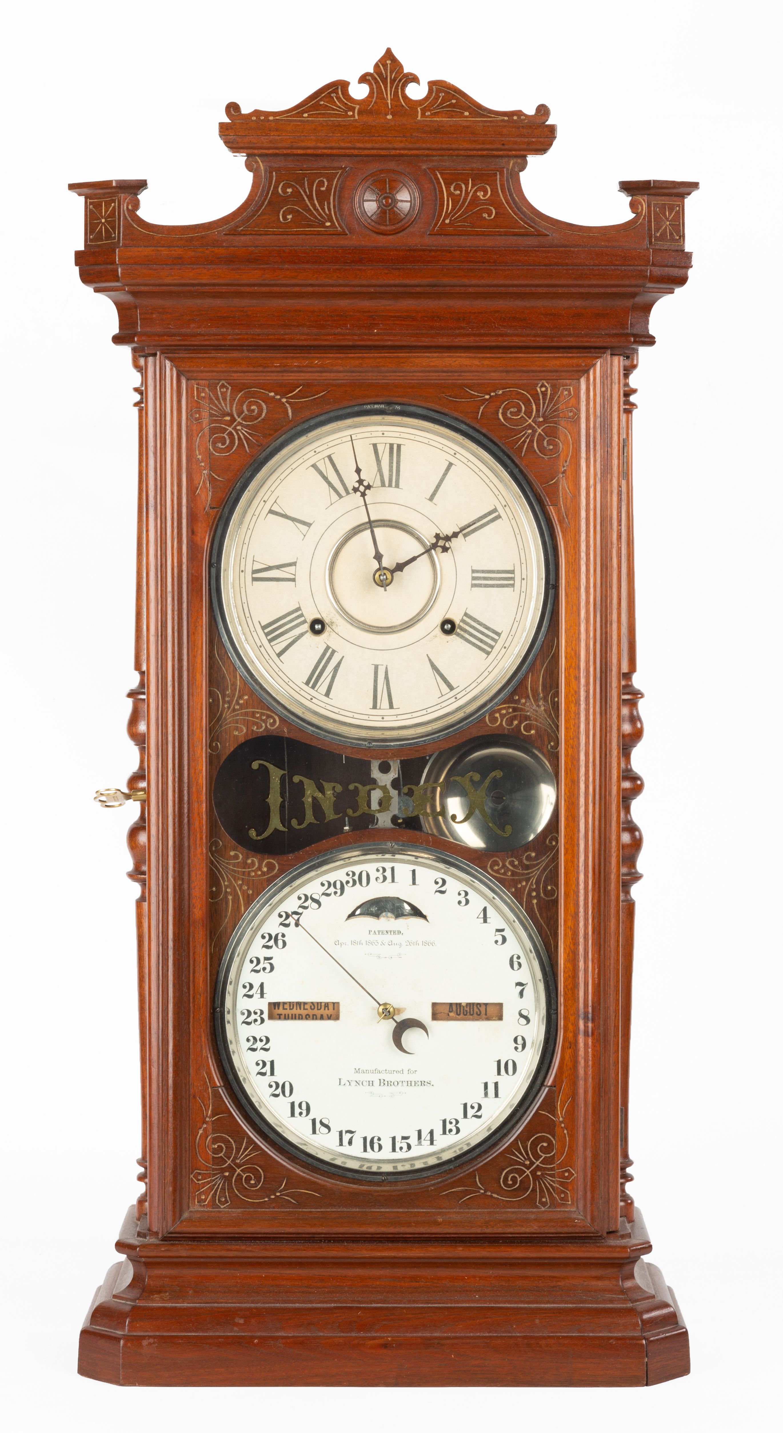 Ithaca Index Calendar Clock Cottone Auctions