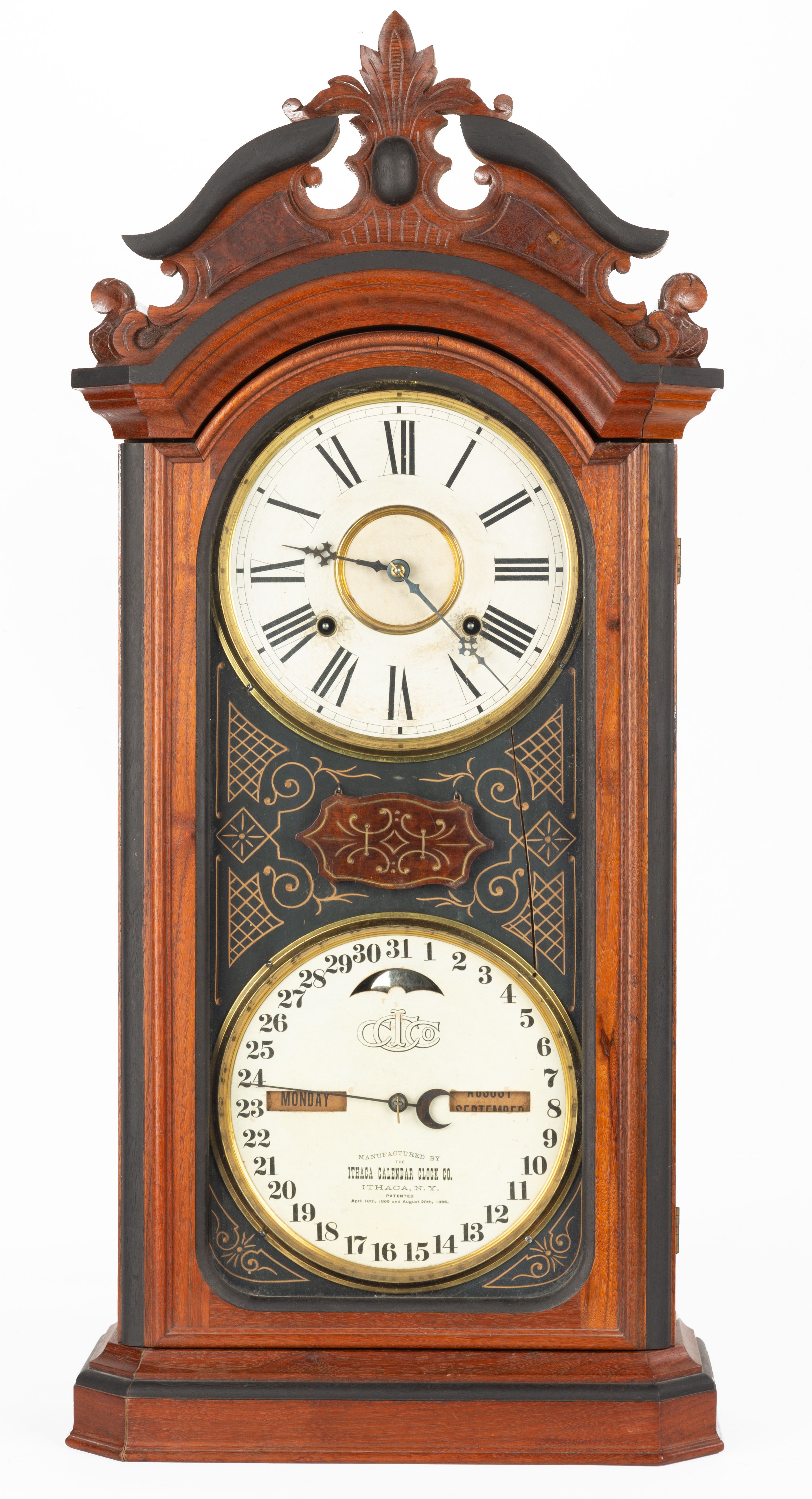 Ithaca Calendar Favorite Shelf Clock | Cottone Auctions