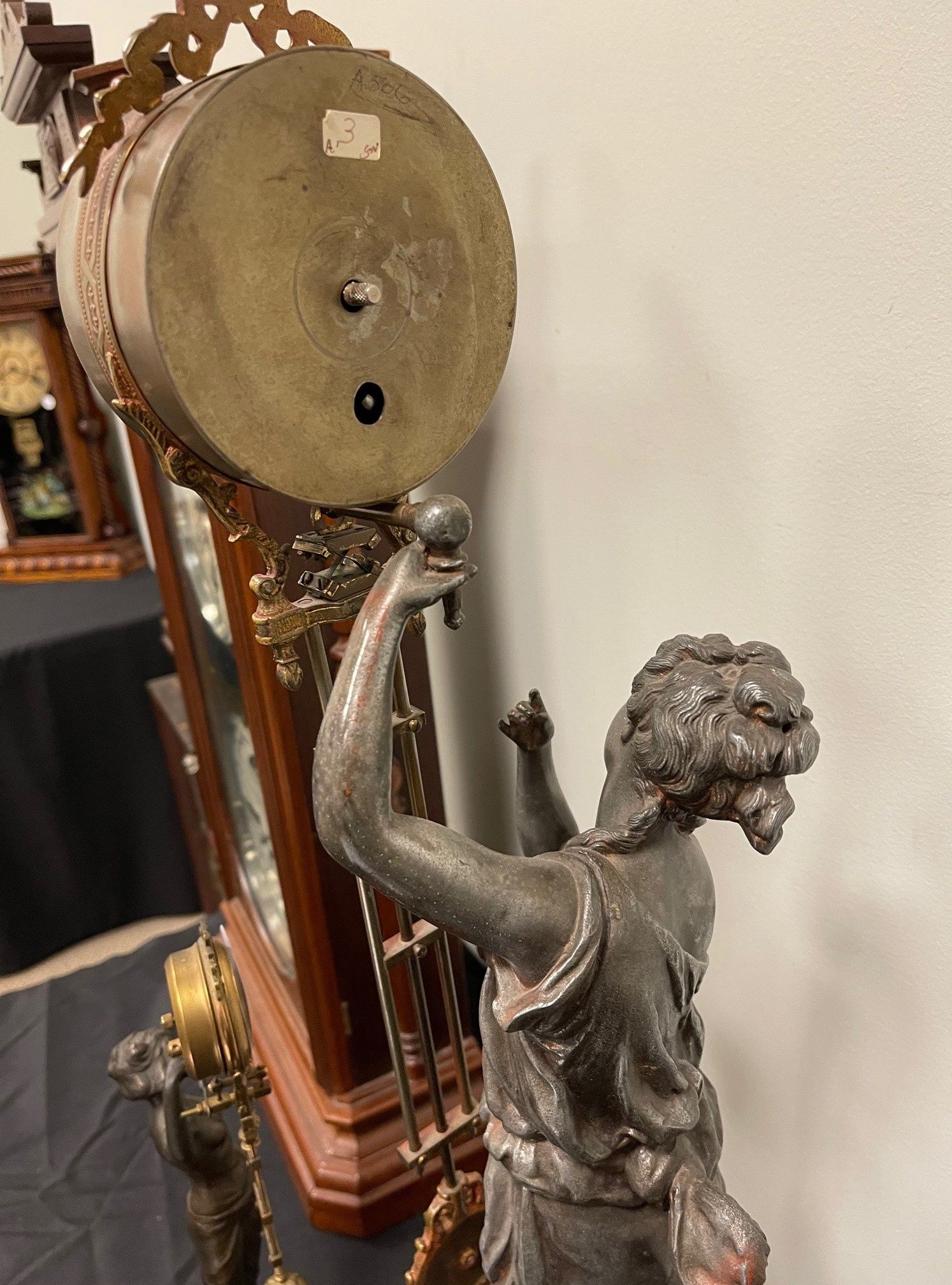 Ansonia Juno Canister Swinger Clock | Cottone Auctions