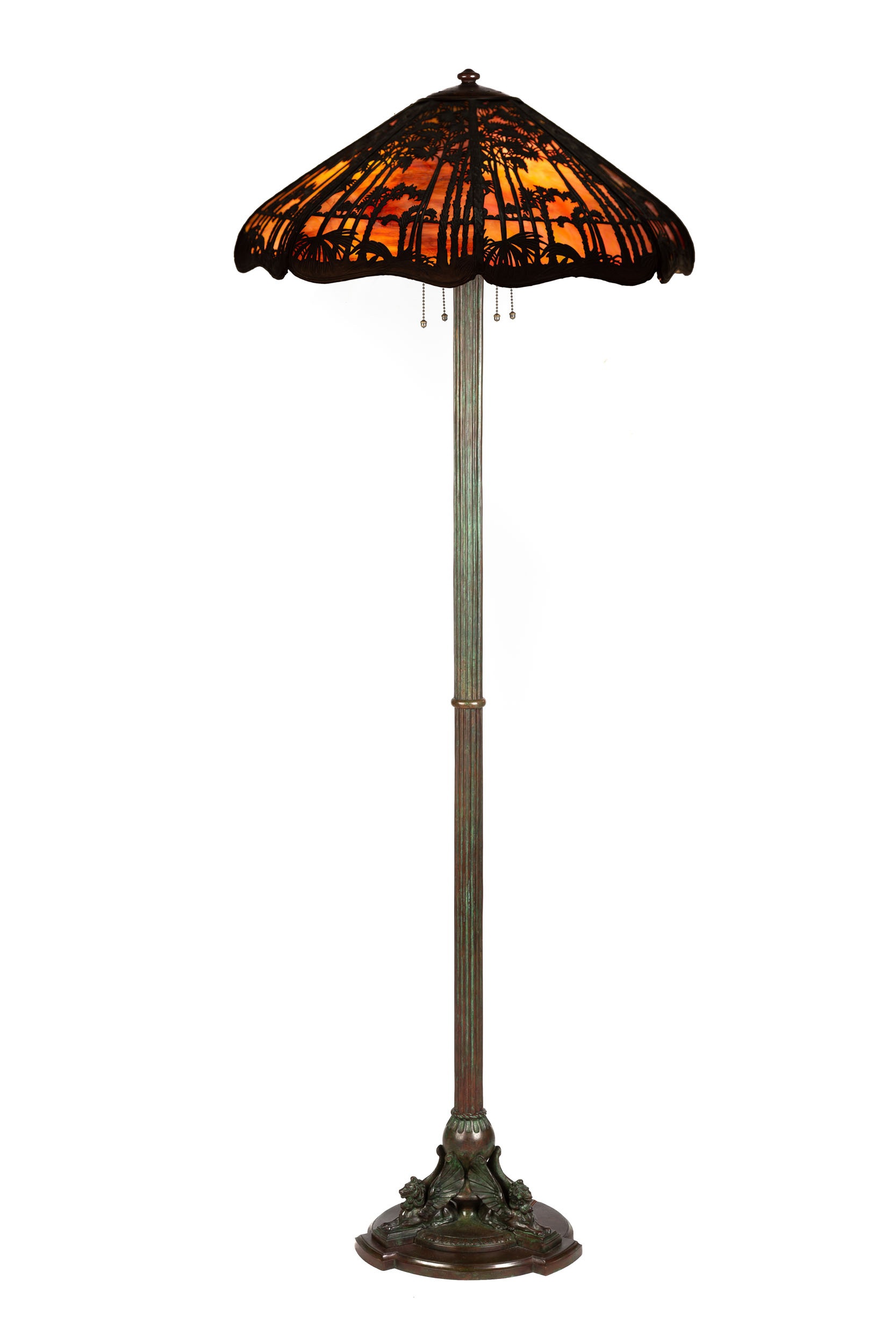 Handel Style Tropical Sunset Floor Lamp | Cottone Auctions