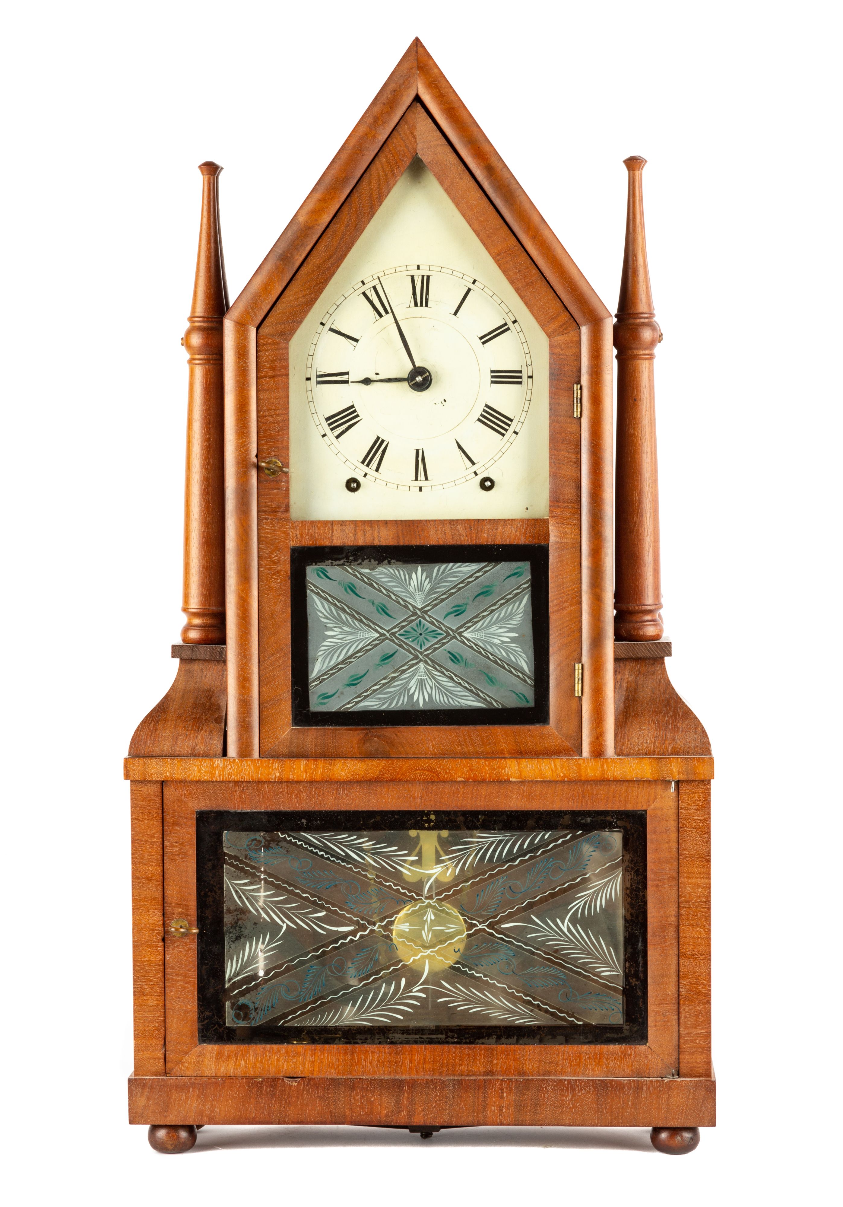 Birge & Fuller Four Candlestick Steeple on Steeple Clock | Cottone Auctions