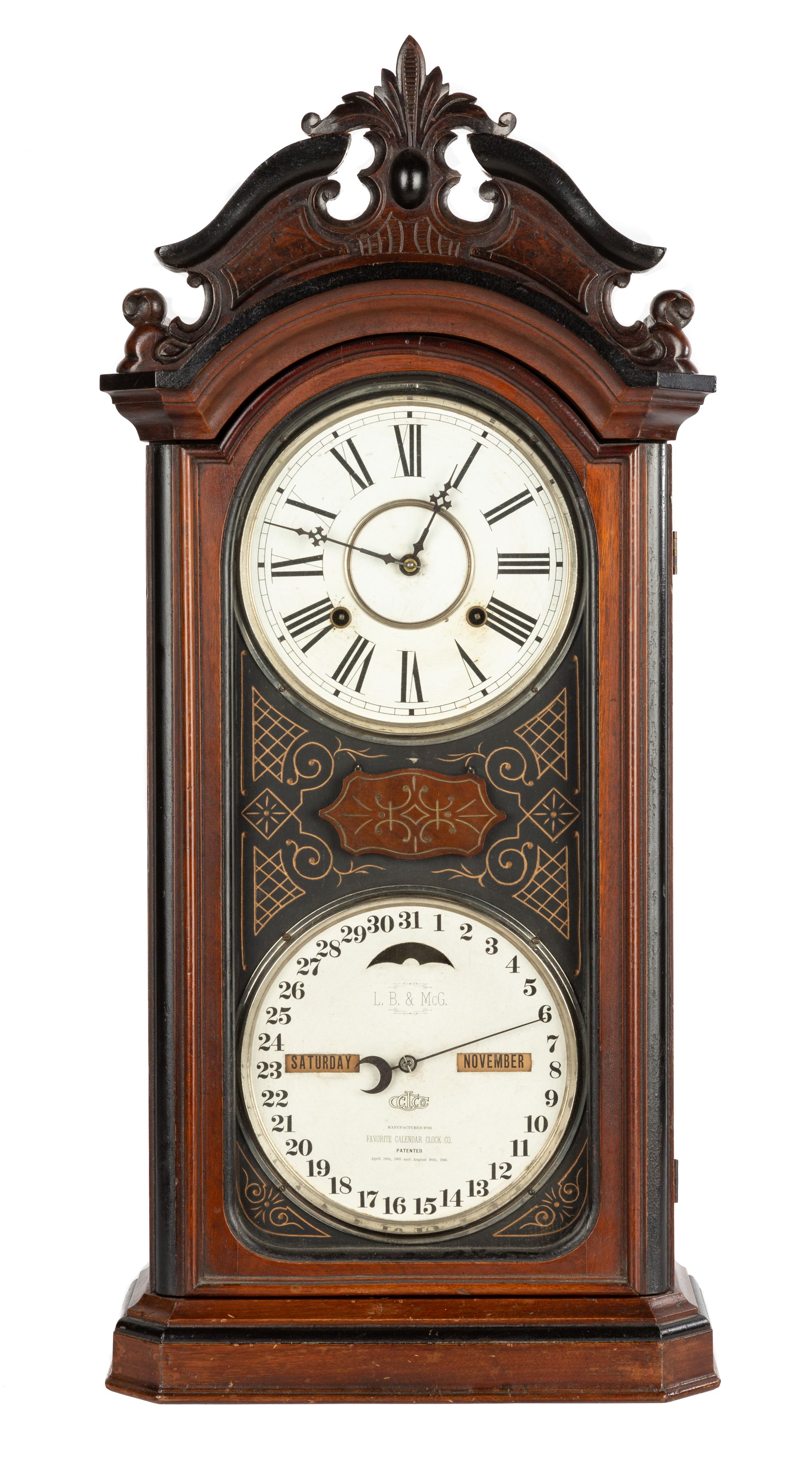 Ithaca Favorite Calendar Clock | Cottone Auctions