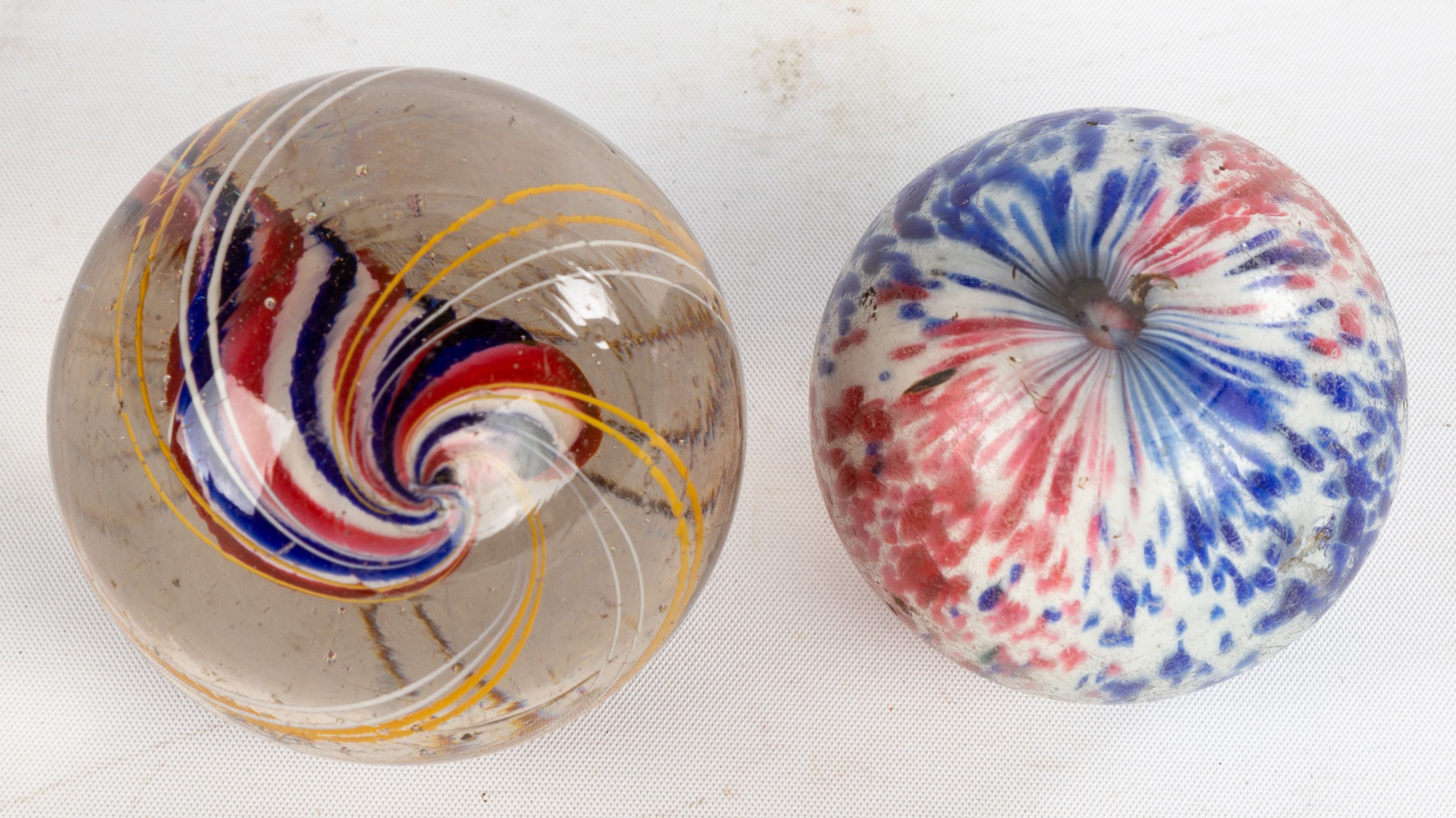 Swirl And Onion Skin Glass Marbles 