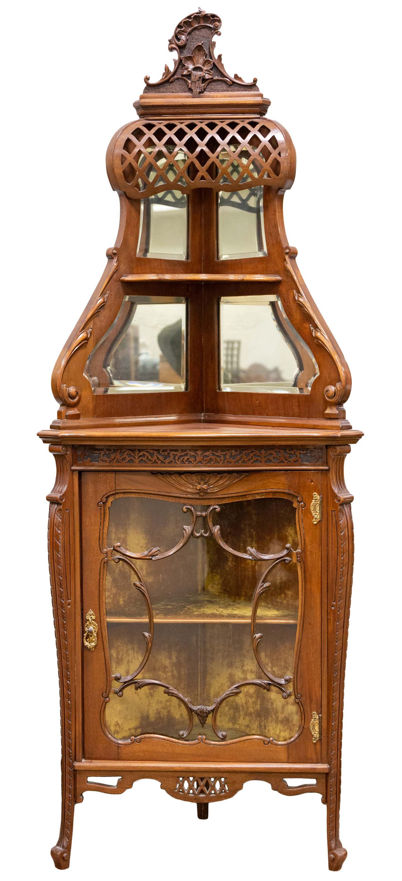 Edwardian Mahogany Corner Cabinet | Cottone Auctions