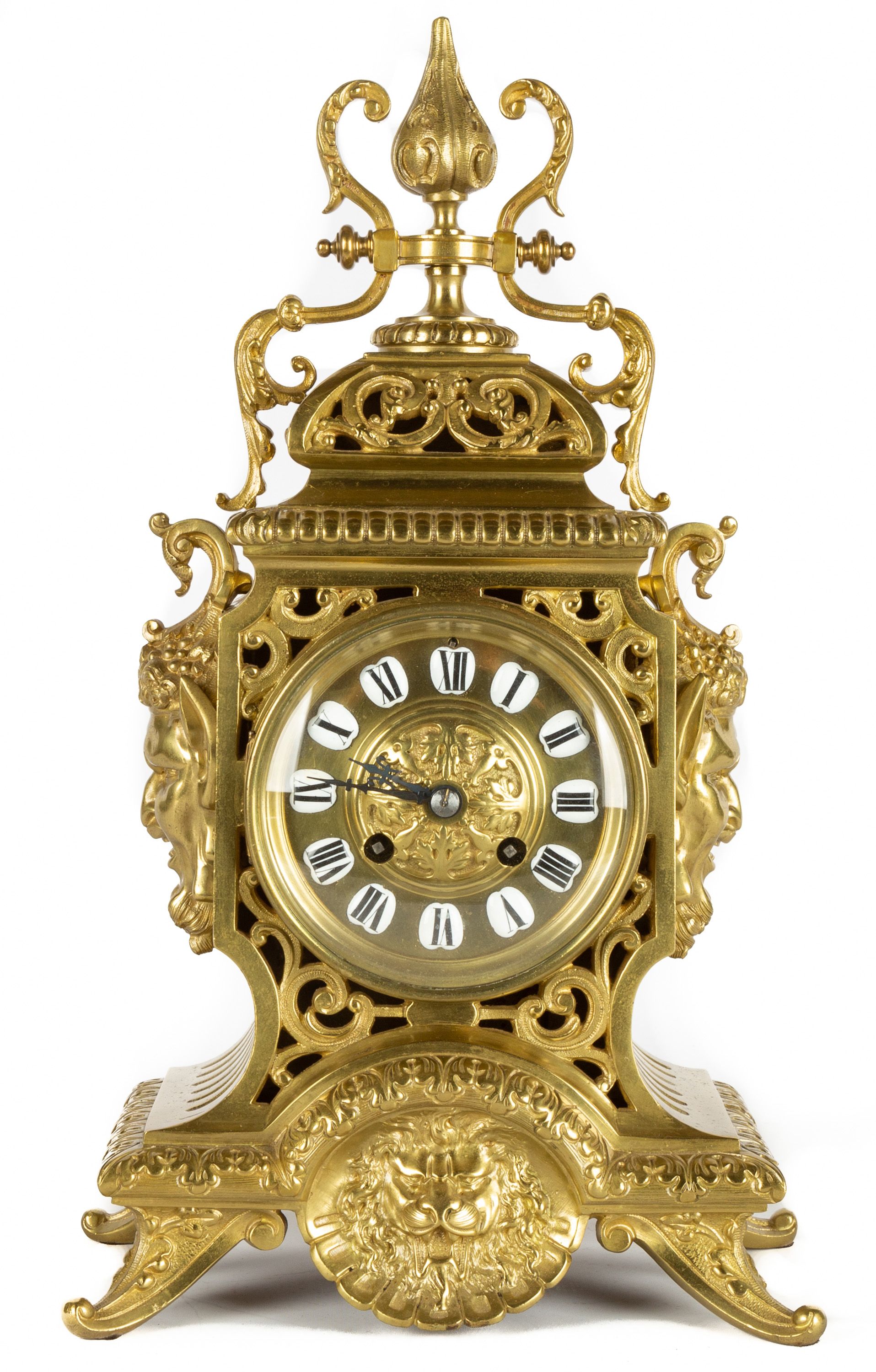 19th Century French Brass Clock | Cottone Auctions