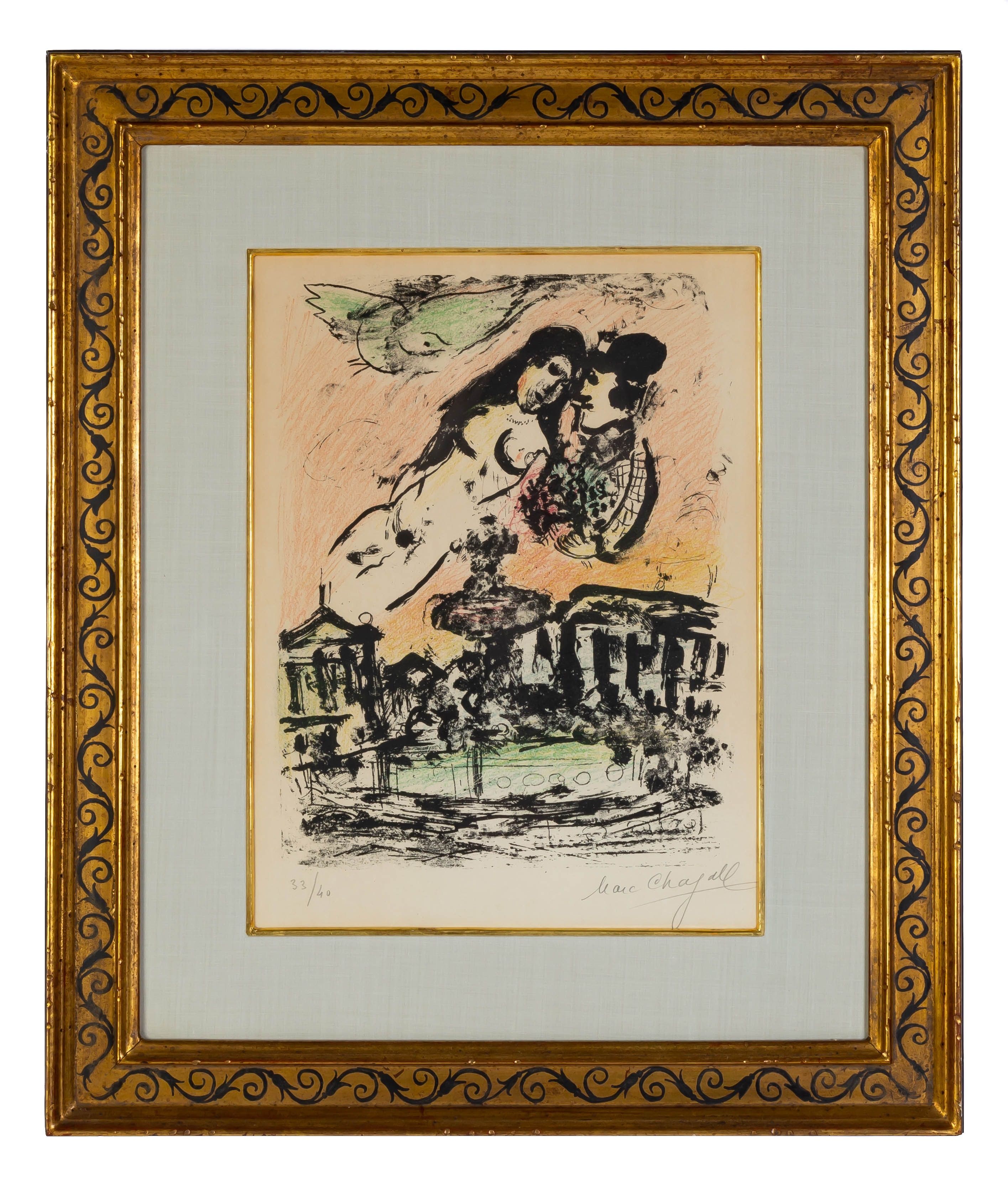 Marc Chagall 1887 1985 Le Ciel Des Amoureux From The Lithographs Of