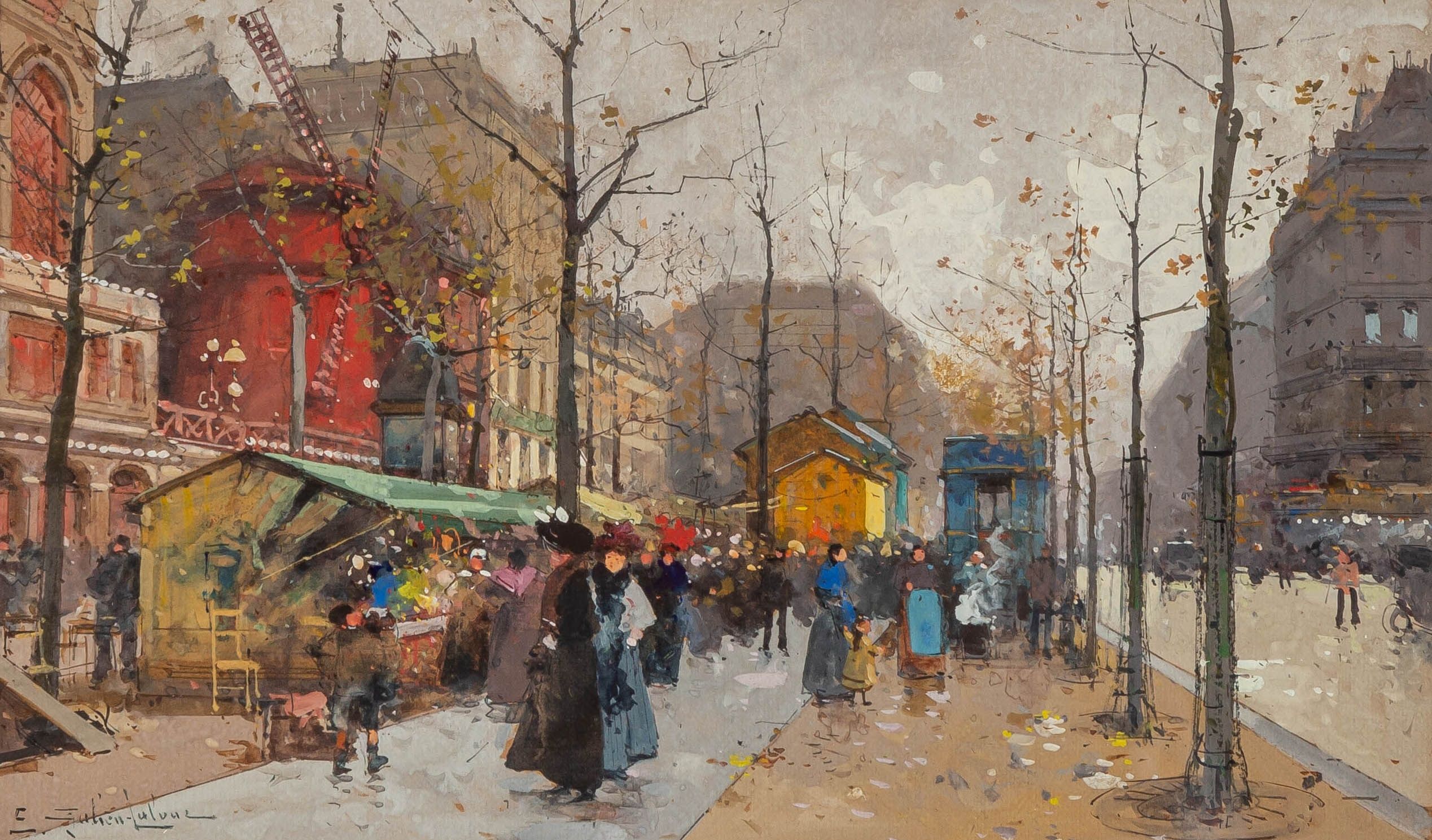 Eugene Galien-Laloue (French, 1854-1941) Le Moulin Rouge | Cottone Auctions