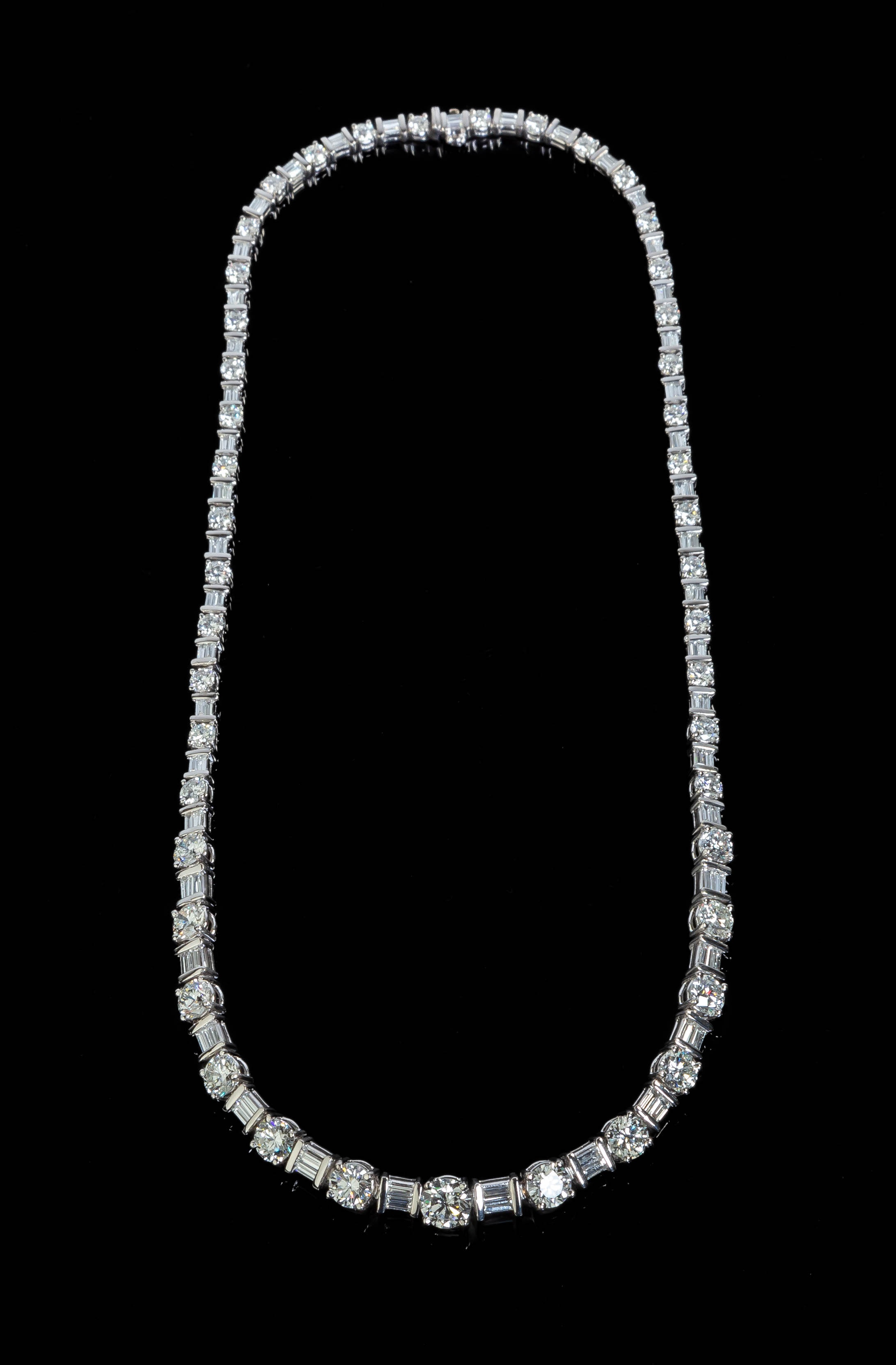 24.26 CT Diamond & Platinum Necklace | Cottone Auctions