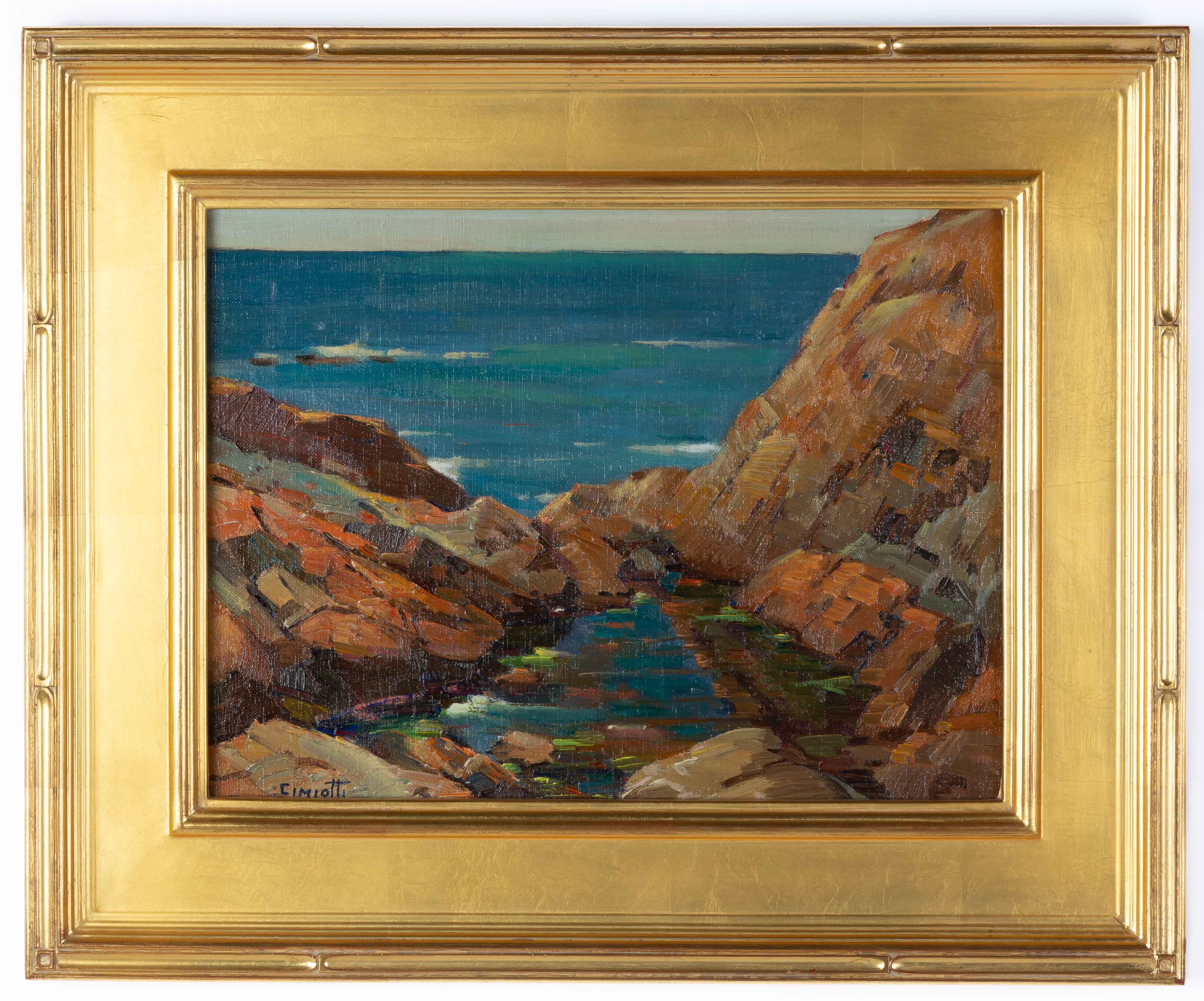 Gustave Cimiotti Jr American 1875 1969 Seascape Cottone Auctions   122 1 