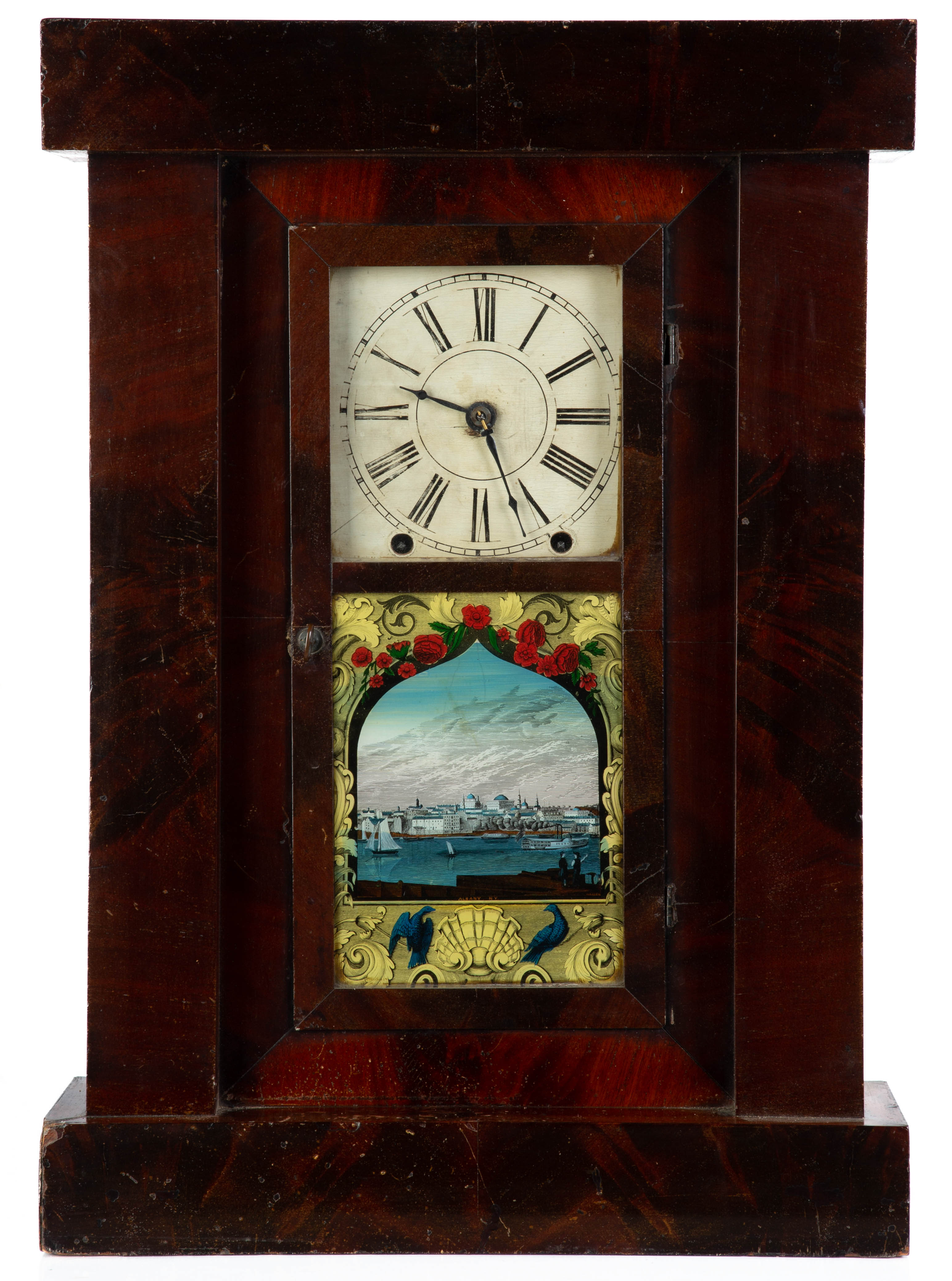 Chauncey Jerome, New Haven, Flat Empire Column Clock | Cottone Auctions