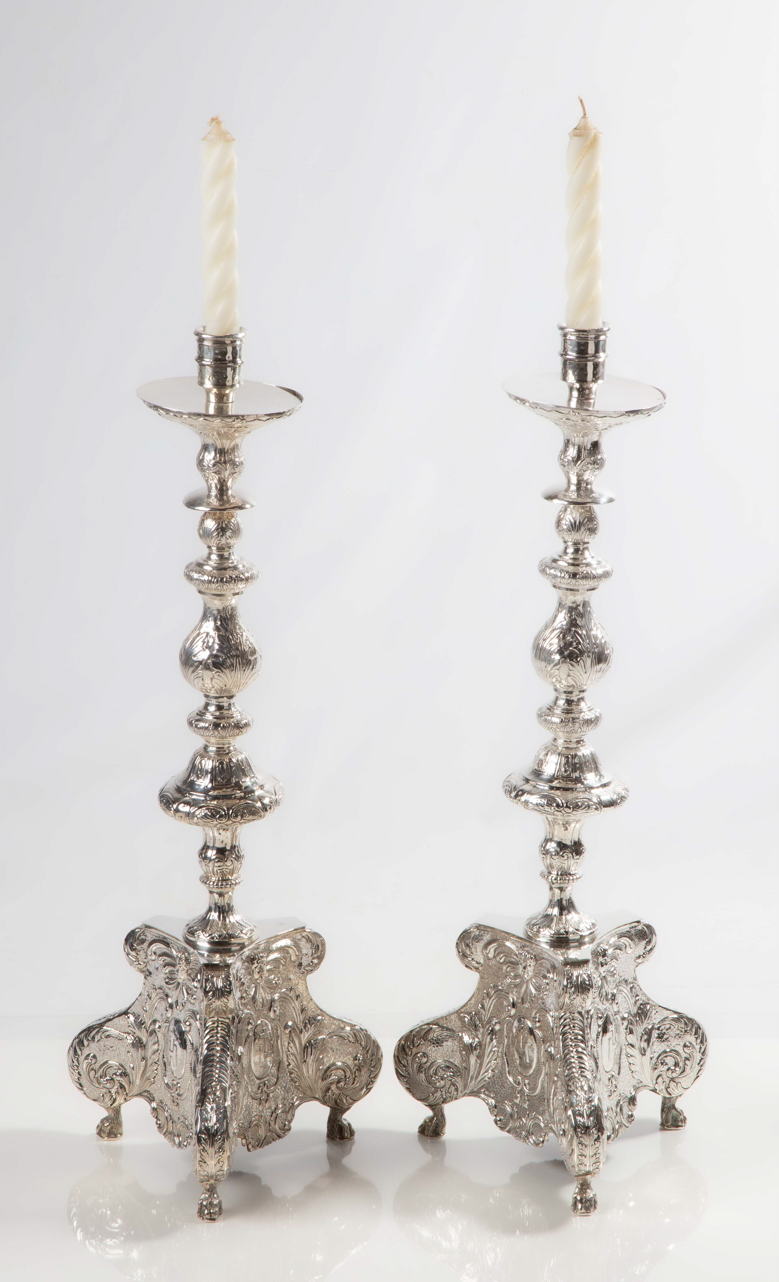 Silver Altar Candlesticks