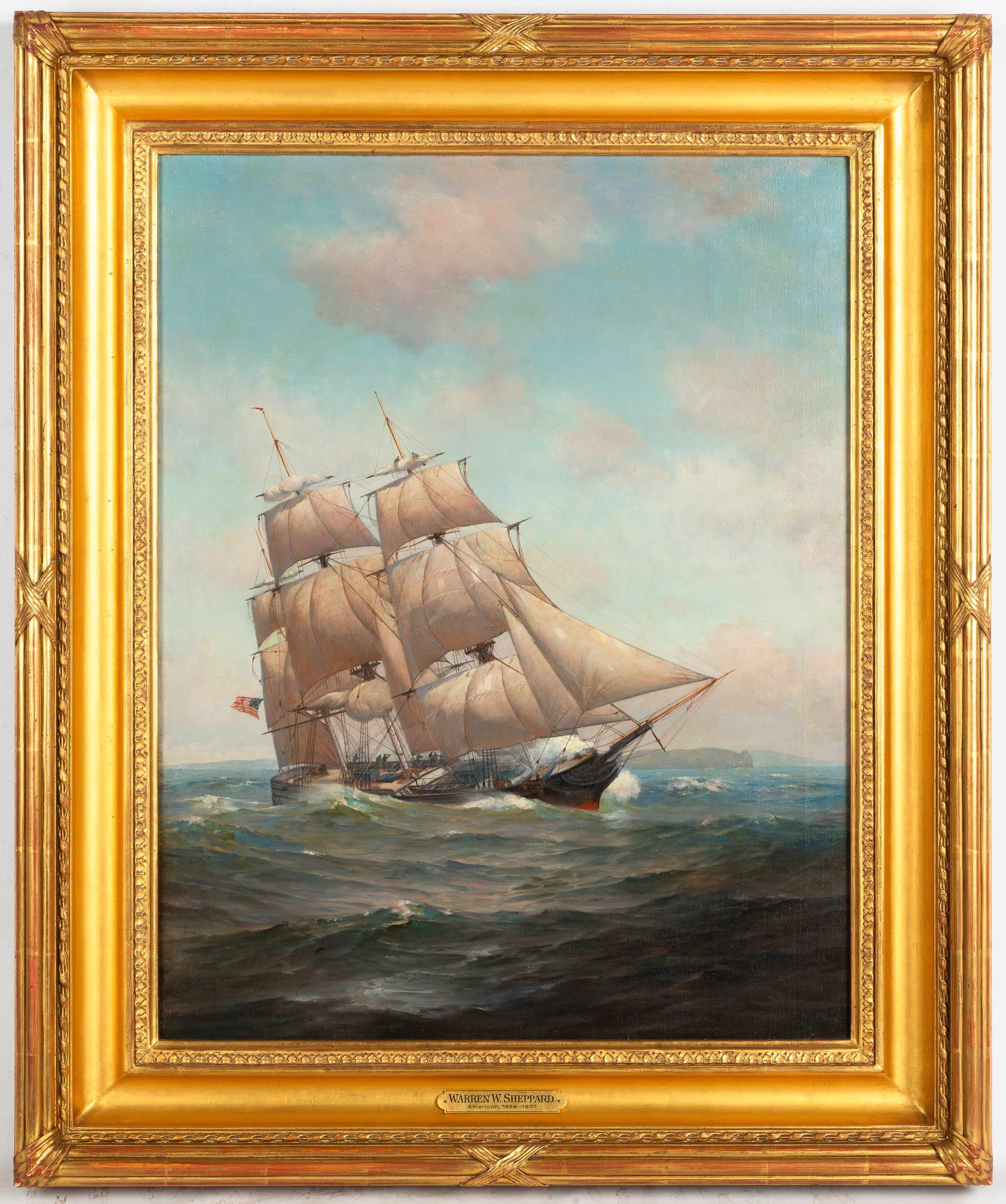 Warren W. Sheppard (American, 1858-1937) Clipper Ship at Sea | Cottone ...