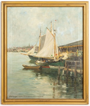 Charles Gruppe (American, 1860-1940) Harbor Scene