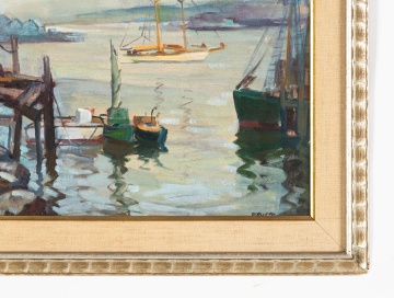 Clifford Ulp (American, 1885-1957) "Inner Harbor, Gloucester, Massachusetts"