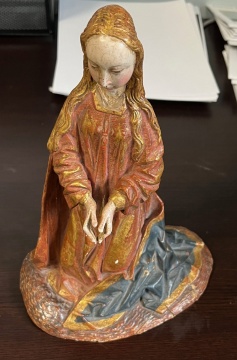 Five Spanish Polychrome Painted Nativity Figures