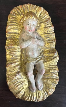 Five Spanish Polychrome Painted Nativity Figures