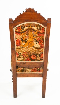 Renaissance Revival Carved Walnut Arm Chair