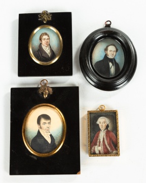 Four Miniature Portraits of Gentleman