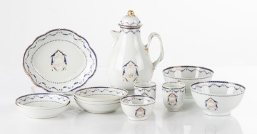 Group of Chinese Export Porcelain, for Captain Ichabod Nichols with Original Memorandum, 1809