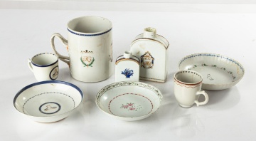 Group of Assembled Chinese Export Armorial Porcelain