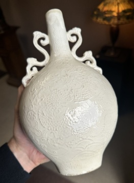 Chinese Blanc de Chine & Handled Vase