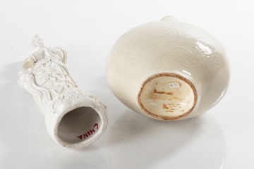 Chinese Blanc de Chine & Handled Vase