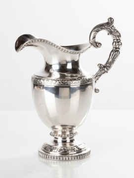 19th Century American Silver Water Pitcher by G. Macpherson