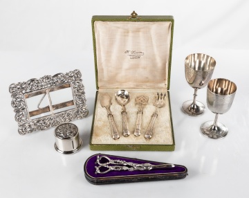 Group of Silver-Plate Accessories
