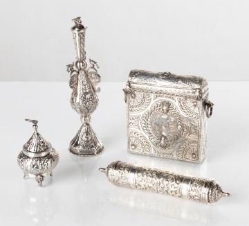 Four Pieces Judaica Silver