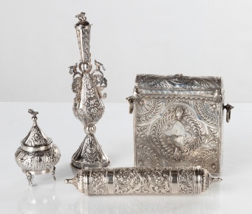Four Pieces Judaica Silver