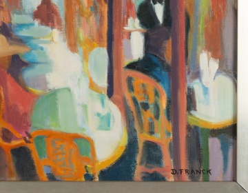 Denyse Franck (French, 20th Century) "Le Cafe de Paris, 1979"