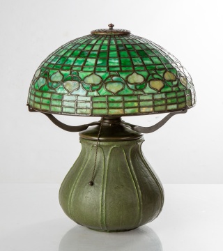 Tiffany Studios Acorn Lamp on a Grueby Base