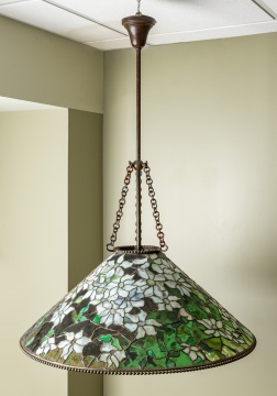 A Fine Tiffany Studios Clematis Hanging Fixture