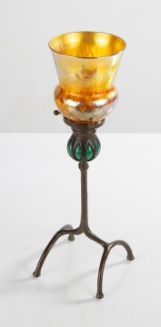 Tiffany Studios Blown-Out & Favrile Candlestick