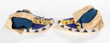 Children's Moccasins with Greasy Yellow Beads