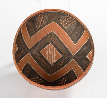 Ancestral Puebloan Geometric Polychrome Bowl