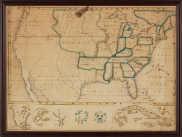 Map of United States by P. A. Earll, Attica, NY, circa 1845