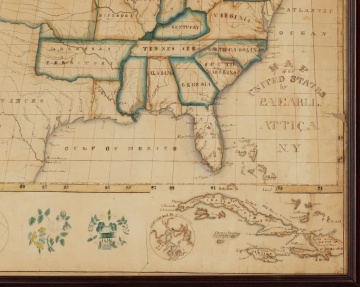 Map of United States by P. A. Earll, Attica, NY, circa 1845