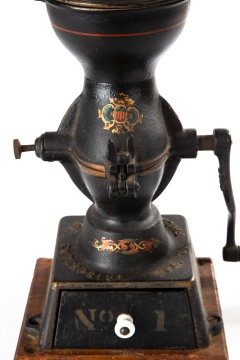 19th Century Enterprise Mfg. Co. Cast Iron Coffee Mill Grinder