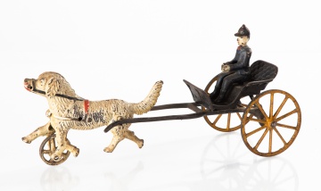 Harris Toy Co. Cast Iron Dog Cart