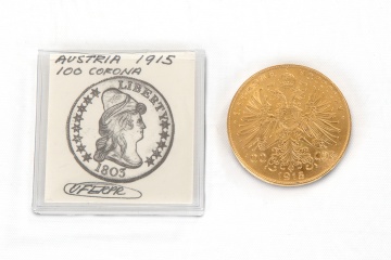 1915 Austria 100 Corona Gold Coin