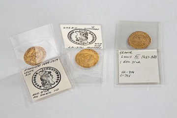 Three French 15th/16th Century Ecu Gold Coins