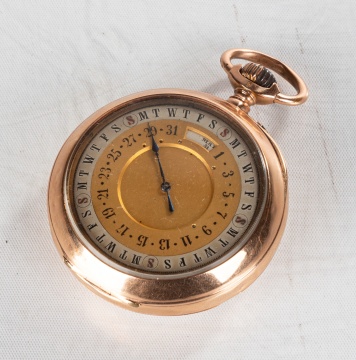 18K Gold Astronomical Calendrier Brevete Pocket Watch