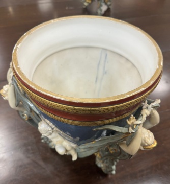 Pair of Majolica Planters, Attributed to Minton