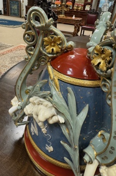 Pair of Majolica Planters, Attributed to Minton