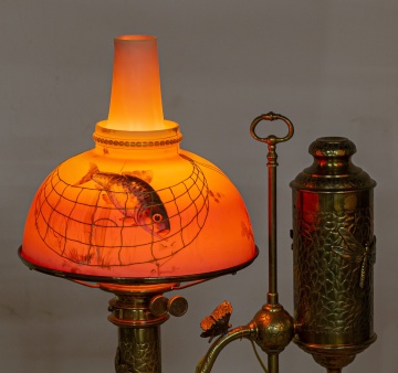 Rare & Unique Mount Washington Burmese Student Lamp